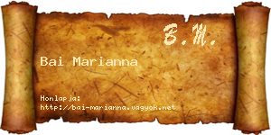 Bai Marianna névjegykártya