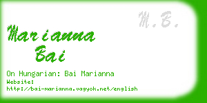 marianna bai business card